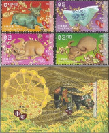 China Hong Kong 2021 Zodiac/Lunar New Year Of Ox (stamps 4v+SS/Block) MNH - Nuovi