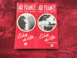 AIR FRANCE⭐-☛1949 Tourisme-Transport Avion Réseau Aérien Mondial-Aviation Civile-Bulletin-Voyages-Dépliant Touristique - Publicidad