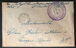 France - WW1 - Cachet HOPITAL Du PETIT LYCEE De ST RAMBERT N°57 LYON - (B3360) - Guerra Del 1914-18