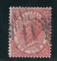 ITALIE - 1863 - YVERT N°21 OBLITERE  - COTE = 60 EUR. - Usados