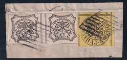 ETATS DE L'EGLISE - 1852/64 - YVERT N°9 EN PAIRE + N° 5a OBLITERES SUR FRAGMENT De LETTRE ! - Papal States