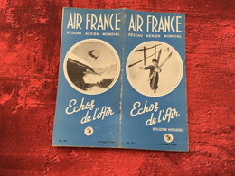 AIR FRANCE⭐-☛1949 Tourisme-Transport Avion Réseau Aérien Mondial-Aviation Civile-Bulletin-Voyages-Dépliant Touristique - Advertisements