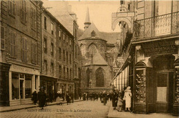 St Brieuc * Rue Et Abside De La Cathédrale * Patisserie LANGLOIS * Cordonnerie Maison DENOUAL - Saint-Brieuc