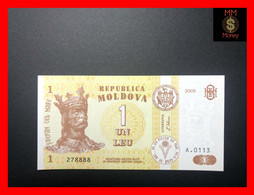 MOLDOVA 1 Leu 2005  P. 8  " Lucky Serial  278888 "   UNC - Moldova