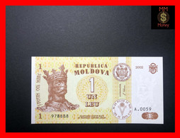 MOLDOVA 1 Leu 2002  P. 8  " Lucky Serial  958888 "   UNC - Moldavie