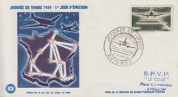 Enveloppe  FDC  1er  Jour   FRANCE   JOURNEE  Du  TIMBRE     AVIGNON   1959 - 1950-1959