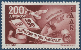 SARRE Poste Aérienne N°13*,  200f  Avec Charnière Légère TTB - Airmail