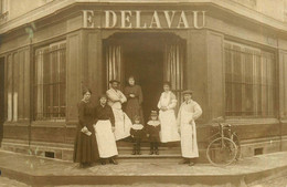 Chateaubriant * Carte Photo Devanture E. DELAVAU , Rue De L'hôtel De Ville * Commerce Magasin * Photographe Photo Belge - Châteaubriant