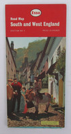 SOUTH AND WEST ENGLAND - ESSO, VINTAGE ROAD AUTO MAP, AUTOKARTE - Cartes Routières