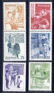 SWEDEN 1977 Christmas Set Pf 6 MNH / **.  Michel 1004-09 - Unused Stamps