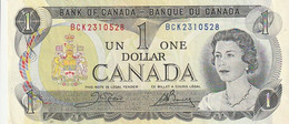 Billet De Banque Usagé. Canada. 1 Dollar. 1973.  Effigie De La Reine D'Angleterre. Etat Moyen. - Kanada