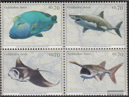 UN - Vienna 844-847 Block Of Four (complete Issue) Unmounted Mint / Never Hinged 2014 Fish - Ungebraucht