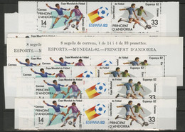 Andorre Espagnol 9 Triptyques Du N° 149A. COTE 27 € Coupe Du Monde De Football 1982. Neufs ** (MNH) TB - 1982 – Spain