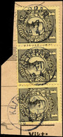 SUÈDE / SWEDEN / SVERIGE - " KLIPPAN " (1914) Ds On Strip Of 3x Facit 77 / Mi.62 - Gebruikt