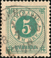 SUÈDE / SWEDEN / SVERIGE - " STOCKHOLM  I.TUR " (1890) Ds Facit 43e/Mi.32 Emerald - Gebruikt