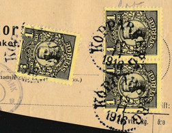 SUÈDE / SWEDEN / SVERIGE - " KOPPARBERG " (1916) Ds On 3x Mi.62 / Facit 77 - Usados