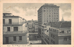 11336" TORINO-VIA IX MAGGIO E GRANDE ALBERGO "-VERA FOTO-CART SPED.1943 - Bar, Alberghi & Ristoranti