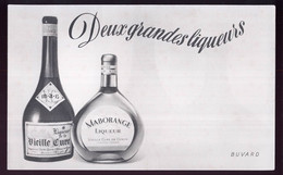 B058 -  BUVARD - DEUX GRANDES LIQUEURS - VIEILLE CURE - MABORANGE - Liquor & Beer