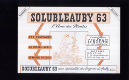 B419 - BUVARD -   SOLUBLEAUBY 63 Une Spécialité Des Engrais D' AUBY - Nord - Agricultura