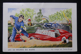 SPORTS - Carte Postale Des 24H Du Mans - Illustrateur Aldé - Au Virage Du Tertre Rouge - L 90204 - Le Mans