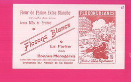 B724 - BUVARD  - FLOCONS BLANCS  La Farine Des Bonnes Ménagères - Alimentaire