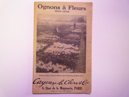 GP 2021 - 78  CATALOGUE  CAYEUX-LE CLERC & Cie  :  OIGNONS à FLEURS  1931 - 1932  XXX - Non Classificati