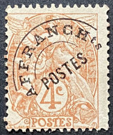 FRAPO040MNH - Pre-cancelled Stamp - Type Blanc - 4 C MNH Stamp 1922-47 - France YT PO 040 - 1893-1947
