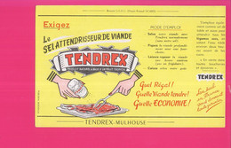 B772 - BUVARD  - LE SEL  ATTENDRISSEUR DE VIANDE - TENDREX - MULHOUSE - Alimentaire