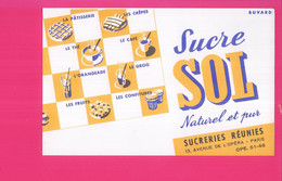 B775 - BUVARD  - SUCRE  SOL Naturel Et Pur  SUCRERIES REUNIES   -  PARIS - Alimentaire