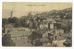 12 Aveyron Decazeville Le Centre Cheminées En  Fumée Carte Toilée - Decazeville