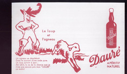 B861 - BUVARD  - Apéritif Naturel  DAURE  Le Loup Et L'Agneau - Liquor & Beer