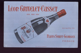 B884 - BUVARD  - LEON GRIVELET CUSSET - NUITS SAINT GEORGES - Liqueur & Bière
