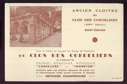 B894 - BUVARD  - CLOS DES CORDELIERS  -  SAINT EMILION - Liqueur & Bière