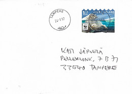 Finland 2017 Tampere WWF Saimaa Ringed Seal Pusa Hispida Saimensis Cover - Lettres & Documents