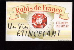 B921 - BUVARD  - RUBIS DE FRANCE  -  Un Vin étincelant - Drank & Bier