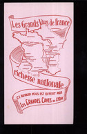 B942 - BUVARD  -   LES GRANDS VINS DE FRANCE - LES GRANDES CAVES DE LYON - Licores & Cervezas