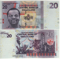 SWAZILAND-eSWATINI    20  Emalangeni  P37c   6.9.2017   "Hybrid"    UNC - Swaziland