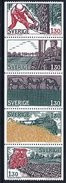 SWEDEN 1979 Agriculture Set In Strip  MNH / **.  Michel 1060-64 - Nuovi