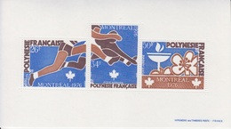 Polynésie, B 3 (XXI° Jeux Olympiques De Montréal 1976, Course Et Flamme), Neuf ** - Blocs-feuillets