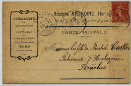 8547 - Hte Savoie - MAGLAND  : Fabrique De Piéces D'HORLOGERIE - Mr Ad. ANTHOINE -1910 - à Mrs CARTIER Fréres - Scionzier