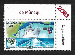 Monaco 2021 - Yv N° 3268 ** - Centenaire De L'organisation Hydrographique Internationale - Unused Stamps