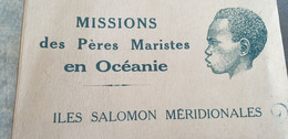 MISSION DES PERES MARISTES EN OCEANIE /ILES SALOMON MERIDIONALES /12 CARTES - Islas Salomon