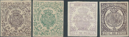 ESPAÑA-Spagna -Spain,Cuba 1872-1896 Revenue Stamps, MUNICIPALES HABANA-DOCUM. DE POLICIA-MOVIL CUBA,Track Of Hinged ,Gum - Timbres-taxe