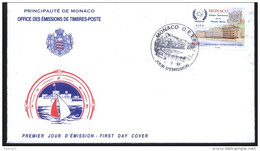 COLLOQUE INTERNATIONAL SUR LA POLUTION MARINE -  FDC  MONACO De 1998 ( E 4 ) - Inquinamento