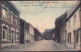 +++ CPA - CLABECQ - Tubize - Rue St Jean - Couleur - Première Guerre - Occupation  // - Tubize