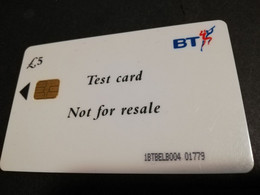 GREAT BRETAGNE  CHIPCARDS / TEST  BT  CARD 5 POUND   PERFECT  CONDITION      **5046** - BT Generales