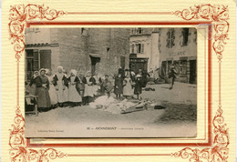 HENNEBONT ***  LE MARCHE  EN 1916 *** COSTUMES ET COIFFES *** - Hennebont