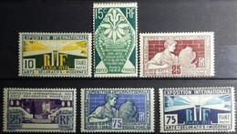 FRANCE N°210/215 EXPO ARTS DECO PARIS SERIE COMPLETE NEUFS* - Unused Stamps