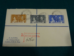 British Guiana 1937 Coronation Register FDC - British Guiana (...-1966)