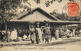 CPA - Afrique > Sénégal > DAKAR - Le Marché Très Animé Daté 1911 - Collection FORTIER Photo Dakar - TBE - Senegal